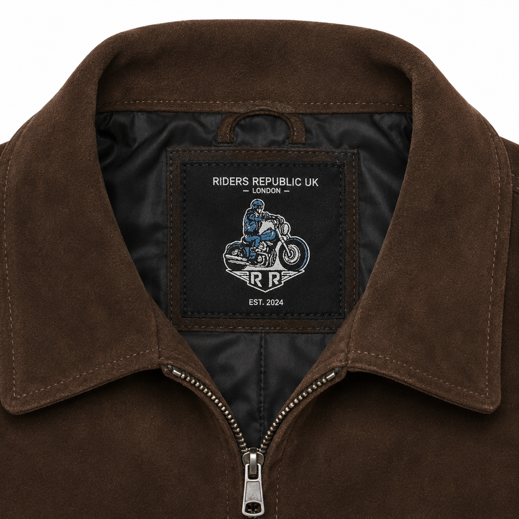 Men’s Tan Brown Suede Bomber Jacket