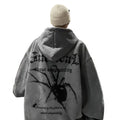 Gothic Spider Graphic Oversized Hoodie