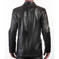 Men’s Black Leather Blazer Coat